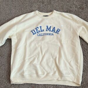Del Mar CA sweatshirt good condition, one small bleach stain, size large